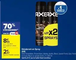 Carrefour Déodorant en Spray AXE offre