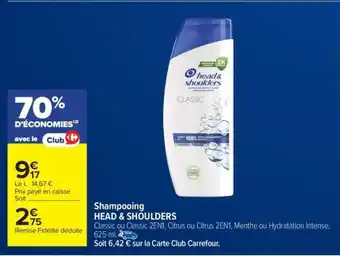 Carrefour Shampooing Head & Shoulders offre