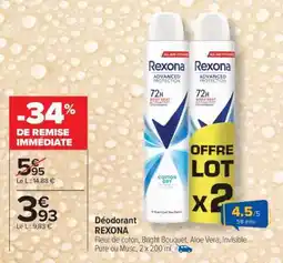 Carrefour DEODORANT REXONA offre