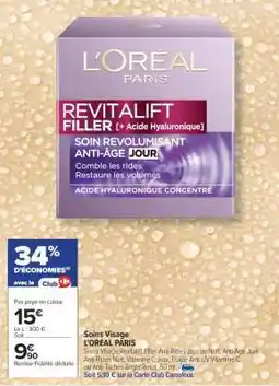 Carrefour L'OREAL PARIS REVITALIFT FILLER offre