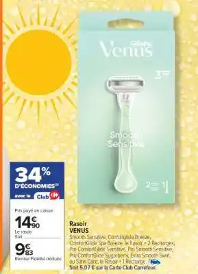 Carrefour Rasoir 'Venus' offre