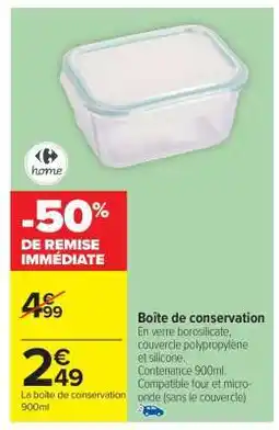 Carrefour Market Boite de conservation offre