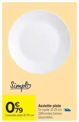 Carrefour Market Assiette plate offre