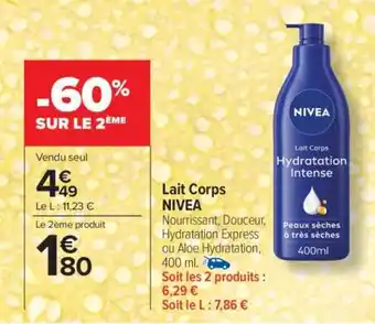 Carrefour Lait Corps Nivea offre