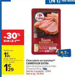 Carrefour Market Charcuterie en tranches CARREFOUR EXTRA offre