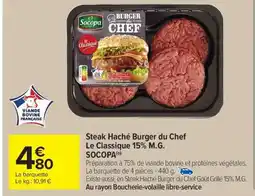 Carrefour Market Steak Haché Burger du Chef offre