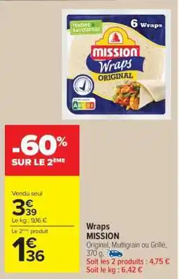 Carrefour Market WRAPS MISSION offre