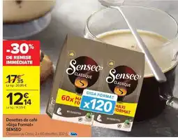 Carrefour Market Dosettes de café Giga Format SENSEO offre