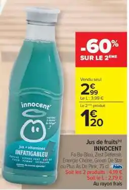 Carrefour Market Jus de Fruits 'Innocent' offre