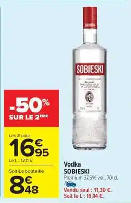 Carrefour Market Vodka Sobieski offre