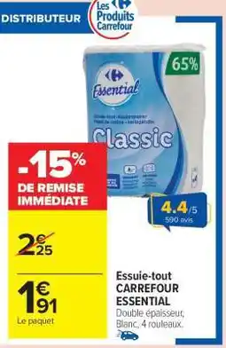 Carrefour Market Essuie-tout CARREFOUR ESSENTIAL offre