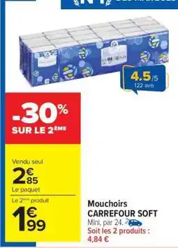 Carrefour Market Mouchoirs CARREFOUR SOFT offre