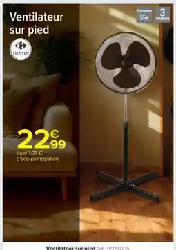 Carrefour Market Ventilateur sur pied offre