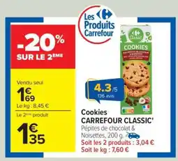 Carrefour Cookies CARREFOUR CLASSIC' offre