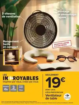 Carrefour Market Ventilateur de table offre