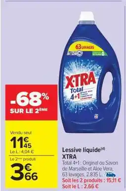 Carrefour Market Lessive Liquide Xtra offre