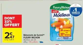 Carrefour BATONNETS DE SURIMI FLEURY MICHON offre