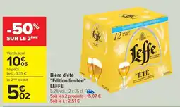 Carrefour Bière d'été Edition limitée LEFFE offre