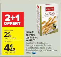 Carrefour Biscuits apéritifs Les ficelles KAMBLY offre