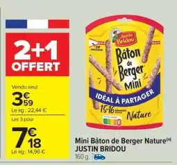 Carrefour Mini Bâton de Berger Nature offre