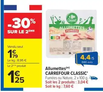 Carrefour ALLUMETTES CARREFOUR CLASSIC offre