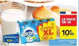 Carrefour Lait U.H.T. Format XL LACTEL offre