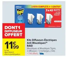 Carrefour Kits Diffuseurs Électriques Anti-Moustiques RAID offre