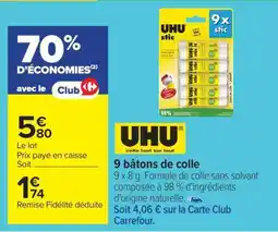 Carrefour UHU stic offre