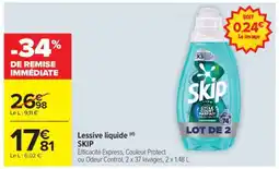 Carrefour LESSIVE LIQUIDE SKIP offre