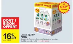 Carrefour LESSIVE LIQUIDE PERSIL offre