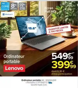 Carrefour Ordinateur portable Lenovo offre