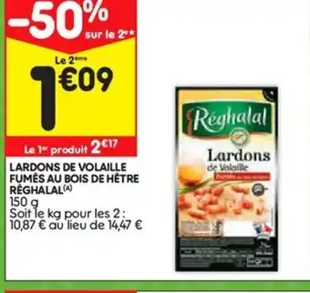 Leader Price Lardons de volaile fumés au bois de hêtre offre