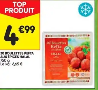 Leader Price 30 boulettes kefta aux Épices halal offre