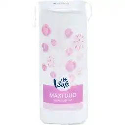 Carrefour CARREFOUR SOFT Cotons à démaquiller maxi duo offre