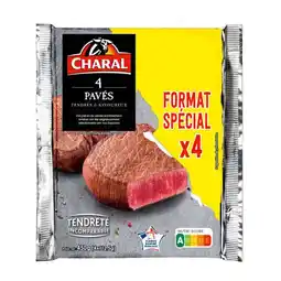 Carrefour CHARAL 4 pavés de bœuf format spécial CHARAL offre