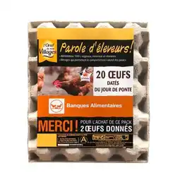 Carrefour L'OEUFS DE NOS VILLAGES Oeufs de poules élevées au sol offre