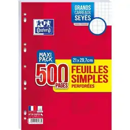 Carrefour OXFORD Feuilles simples offre