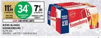 Intermarché Hyper Bière Blonde Kronenbourg offre