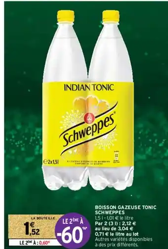 Intermarché Hyper Boisson Gazeuse Tonic offre