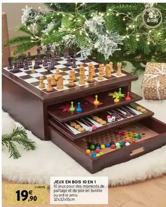 Intermarché Hyper Jeux En Bois 10 En1 offre
