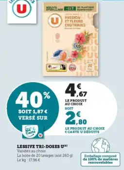 Hyper U Lessive tri-doses u offre
