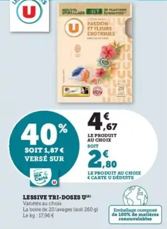 Hyper U Lessive tri-doses u offre