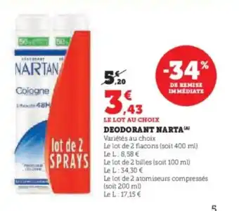 Hyper U Deodorant narta offre