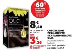 Hyper U Coloration permanente sans ammoniaque olia offre