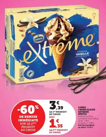 U Express NESTLE Cones creme glacee extreme offre