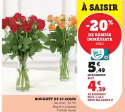 U Express Bouquet de 10 roses offre