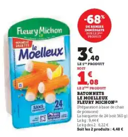 U Express FLEURY MICHON Batonnets le moelleux offre