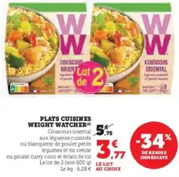 U Express W W Plats cuisines weight watcher offre
