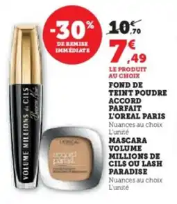 Hyper U Fond de teint poudre accord parfait l'oreal paris offre