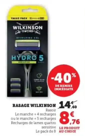 Hyper U Rasage wilkinson offre